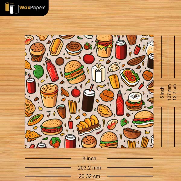 8″x5″ Custom Taco Paper