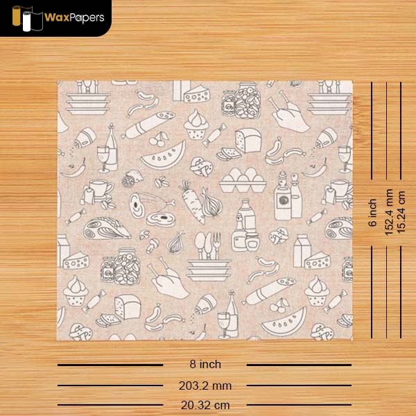 8″x6″ Custom Taco Paper
