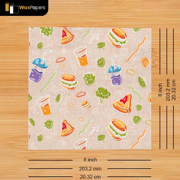 8″x8″ Custom Taco Paper