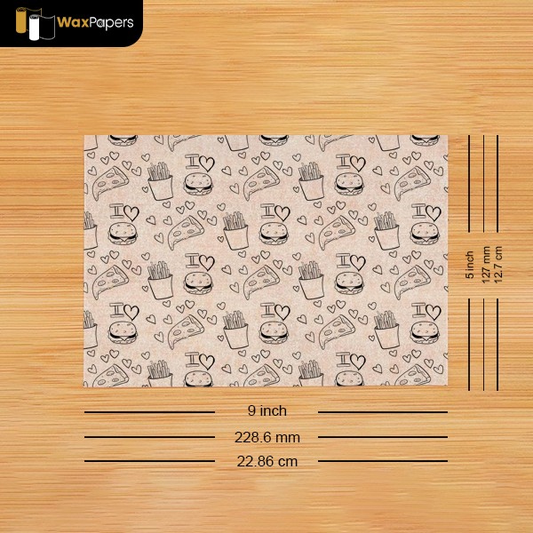 9″x5″ Custom Taco Paper