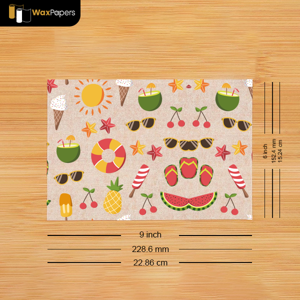 9″x6″ Custom Taco Paper