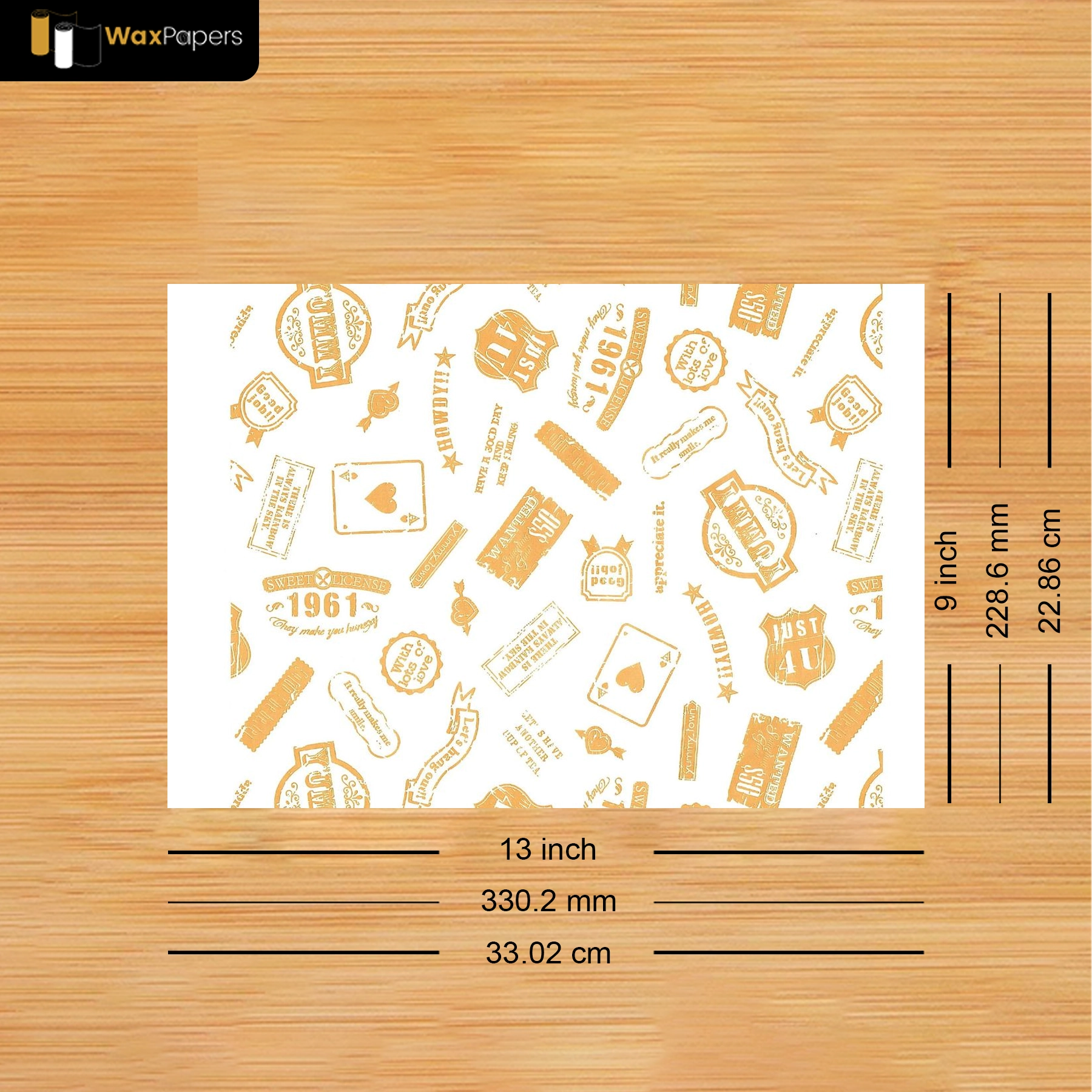 13″x9″ Custom Taco Paper