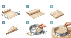 Parchment paper cutting method